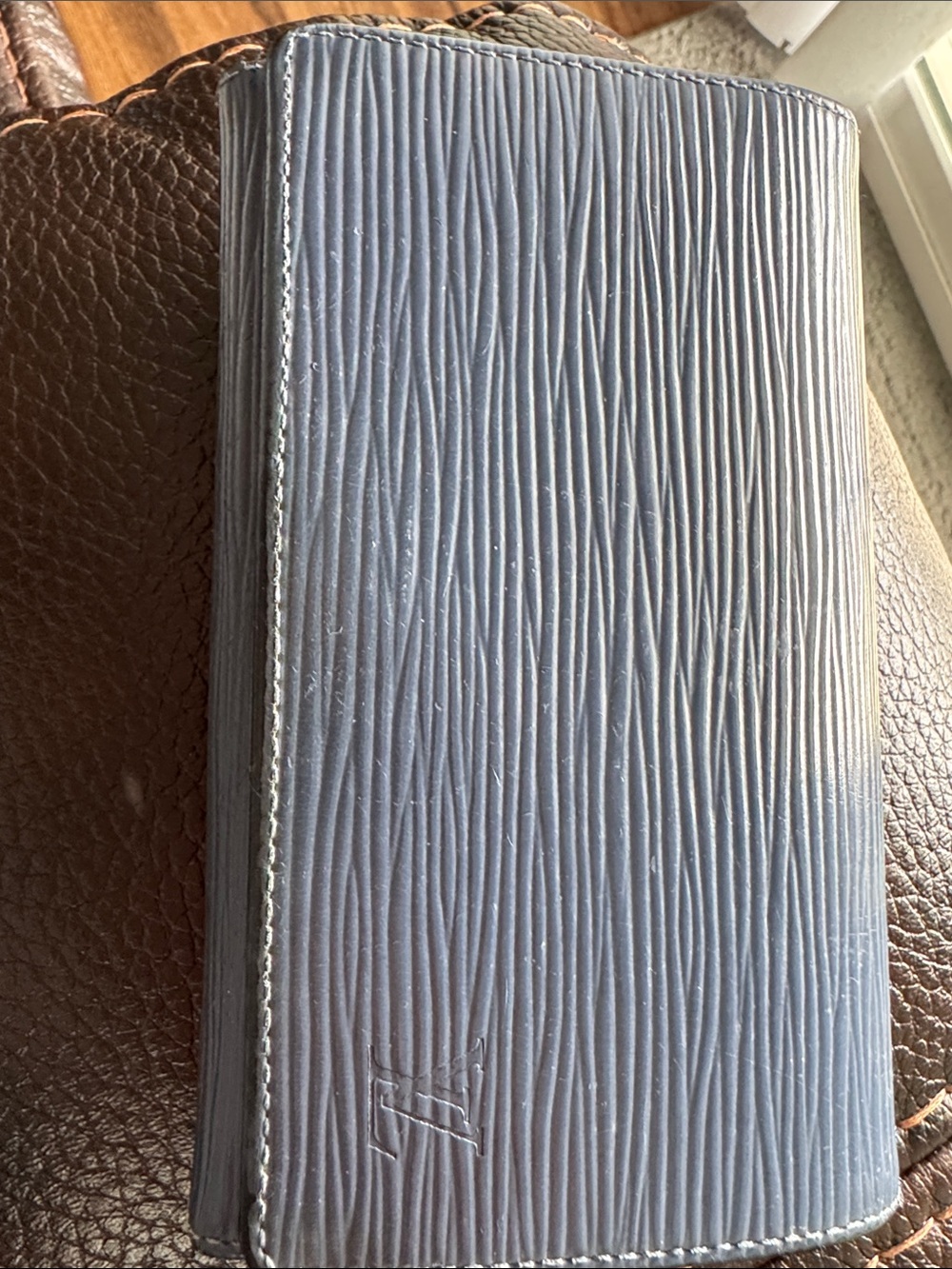 Louis Vuitton Navy Textured Epi Leather Wallet